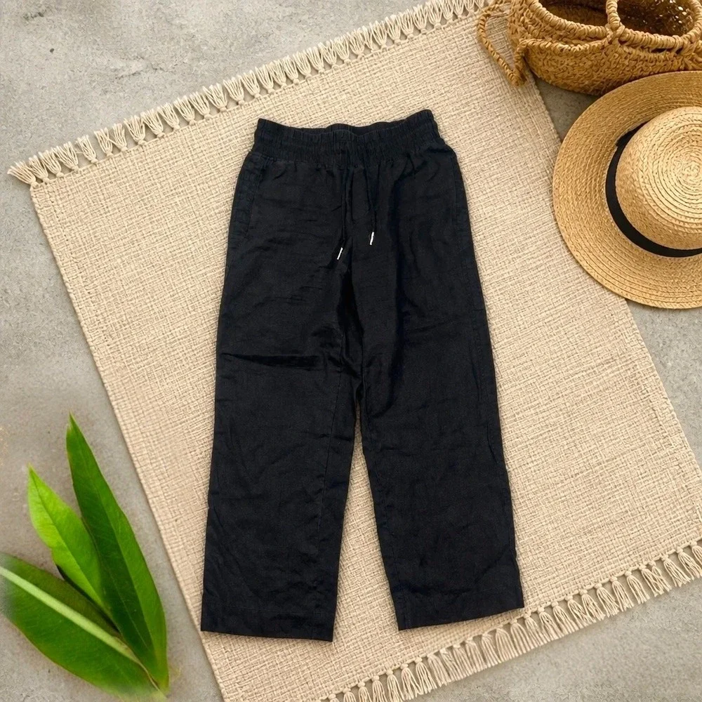 Quince European Linen Wide Leg Pants M Coastal Quiet Luxury Minimalist Resort